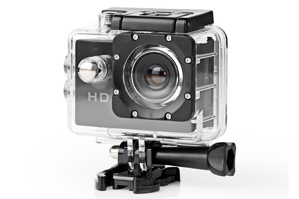 Nedis HD Action Camera with Waterproof Case & Full Mounting Kit - Black