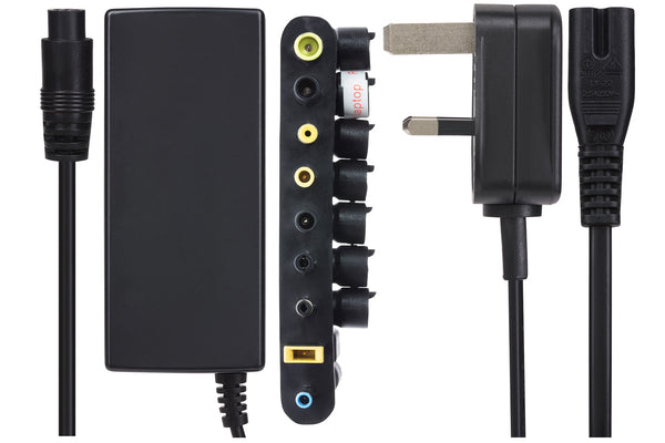 Maplin 65W Universal Laptop Charger Power Supply with 9 Interchangeable Tips