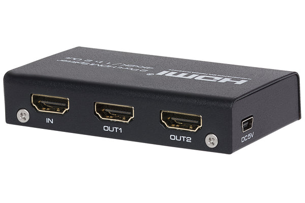 Maplin MPS HDMI Splitter 1 Port In 2 Ports Out Ultra HD 4K/30fs 10.2Gbps