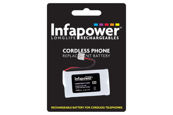 InfaPower Cordless Telephone Rechargeable Ni-MH AA Batteries - Pack of 2