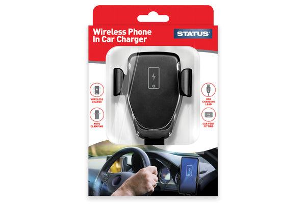 Status In Car Wireless Charging Cradle