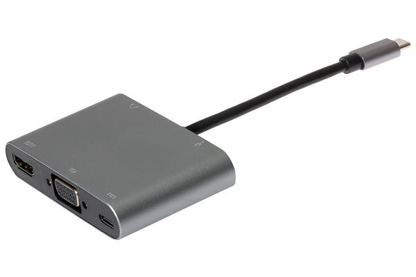 Nikkai USB-C Multiport Hub USB-A 3.0 /HDMI 4K / VGA / USB-C PD / 3.5mm Audio