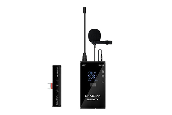 CKMOVA UM100 Kit3 UHF Wireless Microphone with 1x Transmitter + 1x USB-C Receiver