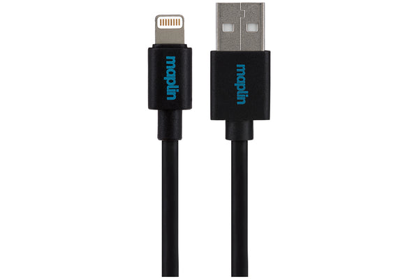 Maplin Lightning Connector to USB-A Cable Braided 0.5m
