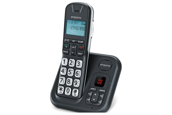 Emporia GD-61-AB Cordless Big Button DECT Phone with Digital Answering Machine