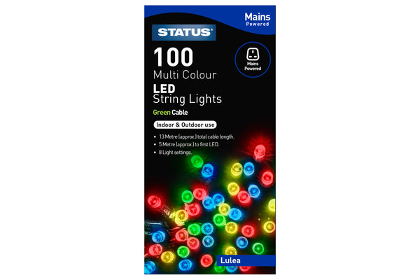 Status Lulea 100 LED String Lights - Multicoloured, 13m