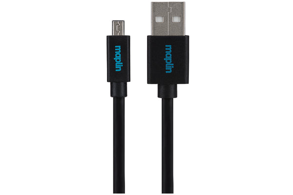 Maplin USB-A to 8-Pin Mini USB Cable 3m Black