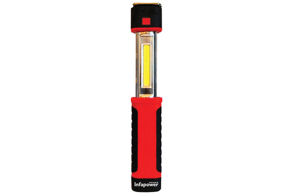 InfaPower 3-in-1 3 Watt COB Retractable Inspection Emergency Lamp Torch with AAA Batteries
