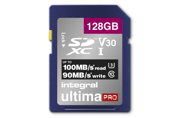 Integral 128GB High Speed V30 UHS-I U3 SDHC Memory Card
