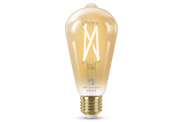 4lite WiZ Connected ST64 Filament Amber WiFi LED Smart Bulb - E27 Large Screw