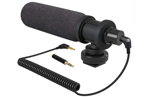 PROSOUND Shotgun Microphone Super Cardioid Electret Condenser 3.5mm Jack Cold Shoe Mount