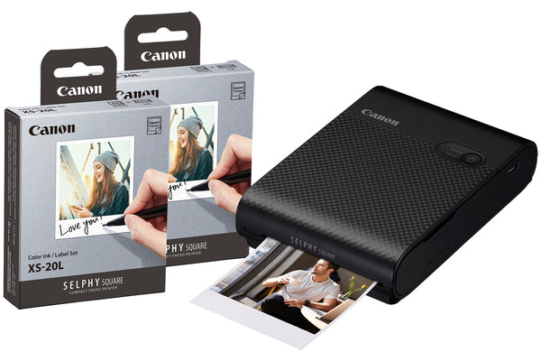 Canon Selphy Square QX10 Wireless Photo Printer including 40 Shots - Black
