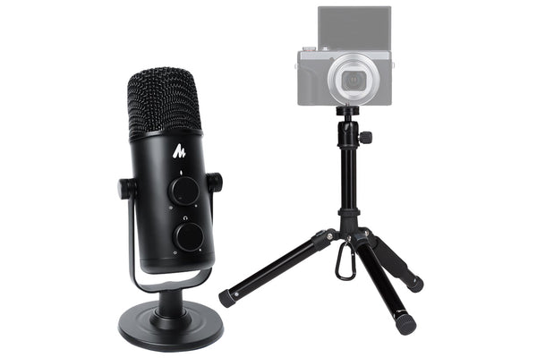 Maono USB-C Studio Desk Top Podcast Microphone Kit with Portable Mid-Size Tripod