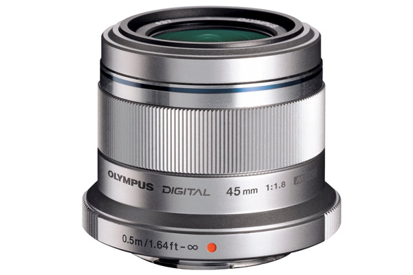 Olympus M.Zuiko Digital 45mm f/1.8 Standard Prime Lens - Silver