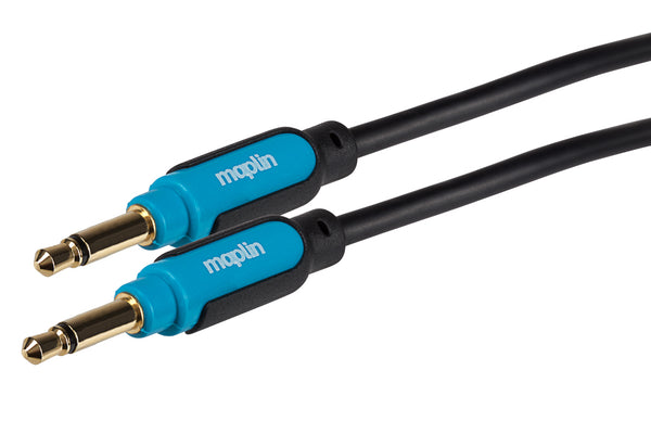 Maplin 3.5mm Aux Mono 2 Pole Jack Plug to 3.5mm 2 Pole Jack Plug Cable 3m Black