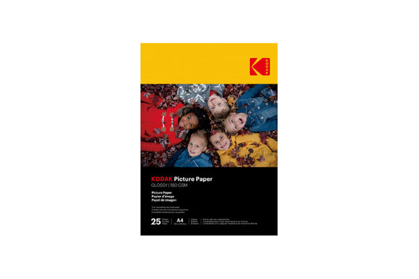 Kodak 180g A4 210x297mm Glossy Picture Paper - 25 Sheets