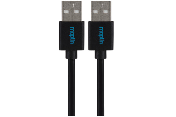 Maplin USB-A Male 2.0 to USB-A Male 2.0 Cable 1m