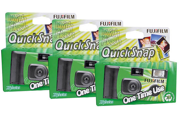 Fujifilm Superia Xtra 400 VV Type 27 Exposures QuickSnap Disposable Camera with Flash - Pack of 3