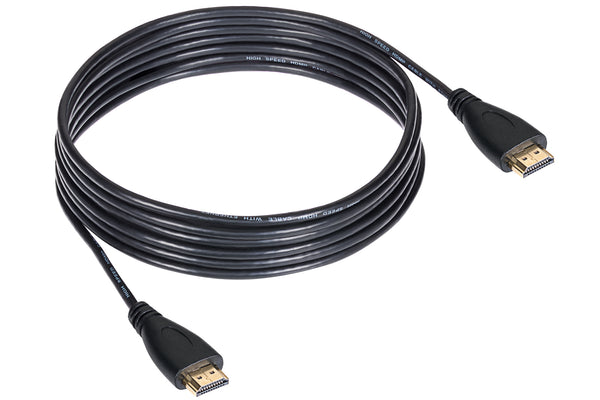 Maplin Thin HDMI to HDMI 4K Ultra HD Cable with Ethernet & Gold Connectors - Black, 3m