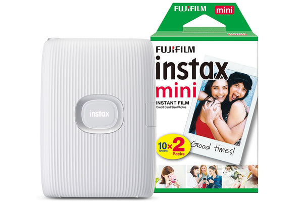 Fujifilm Instax Mini Link 2 Wireless Photo Printer with 20 Shot Pack - Clay White