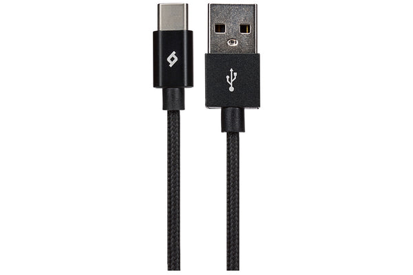 Maplin USB-C to USB-A Cable Braided 60W High Speed Charging 1m
