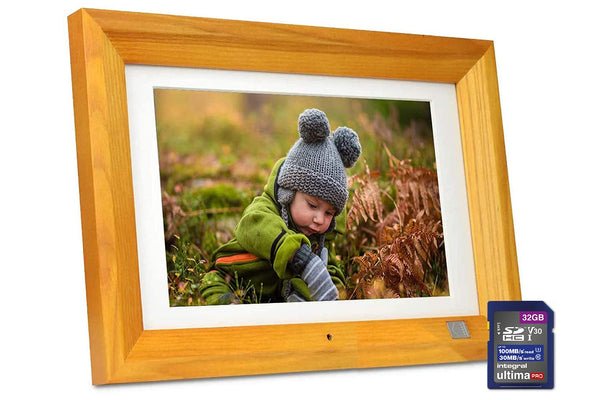 Kodak Hi Resolution 1280 x 800 10" Digital Photo Frame with 32GB SD Card - Burlywood