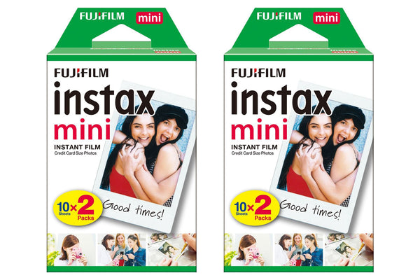 Fujifilm Instax Mini Instant Photo Film - White, 40 Shot Pack