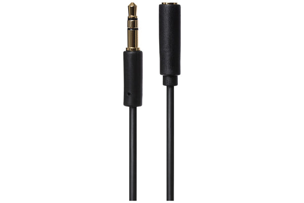 Maplin 3.5mm Aux Stereo 3 Pole TRS Jack Plug to 3.5mm Female Jack Plug Extension Cable - Black, 3m