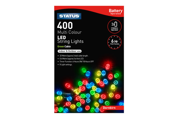 Status Dornbirn 400 LED String Lights - Multicoloured, 32m