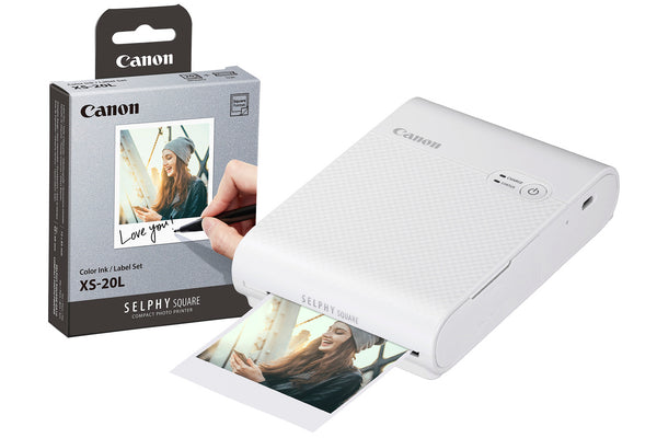 Canon Selphy Square QX10 Wireless Photo Printer including 20 Shots - White
