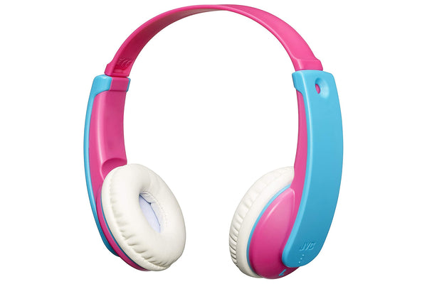 JVC HA-KD9BT Kids Wireless Bluetooth Over-Ear Headphones - Pink & Blue
