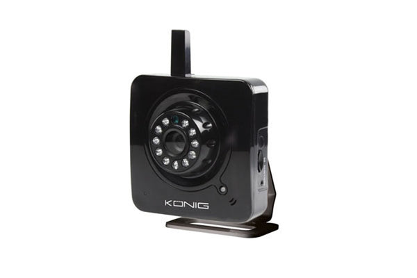Konig IP Camera two way intercom email notification motion detection Black