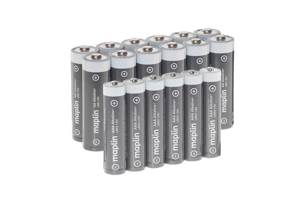 Maplin 12x AA LR6 /6x AAA LR03 1.5V Alkaline Batteries 7 Year Shelf Life High Performance