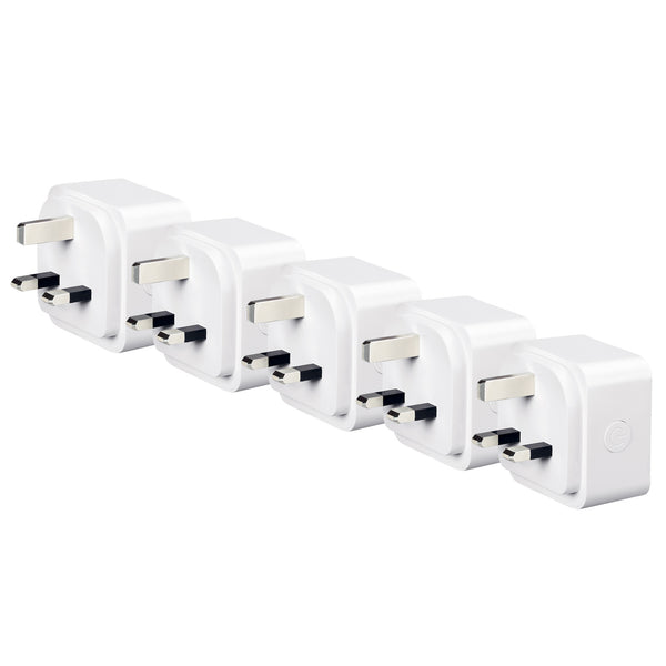 4lite WiZ Connected 3-Pin UK Smart Plug - Pack of 5