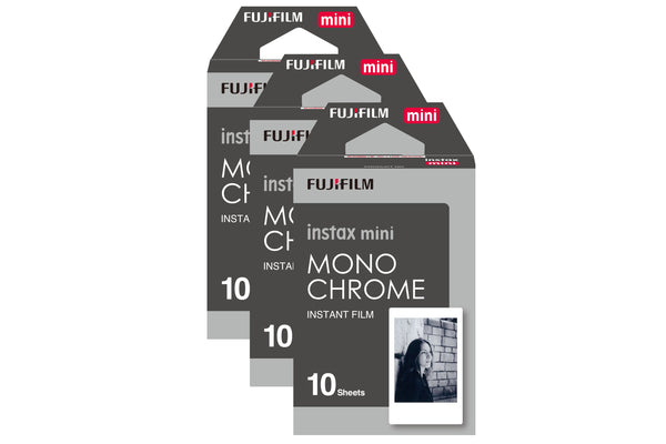 Fujifilm Instax Mini Instant Photo Film - Monochrome, 30 Shot Pack