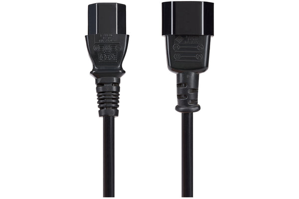 Maplin Power Lead IEC C14 Male Plug to C13 Female Extension Lead 5m - Black