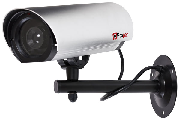 ProperAV Replica Commercial Security Camera Aluminium 23cm Body - Silver