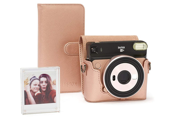 Fujifilm Instax SQ6 Accessory Kit with Case, Album & Photo Frame - Blush Gold