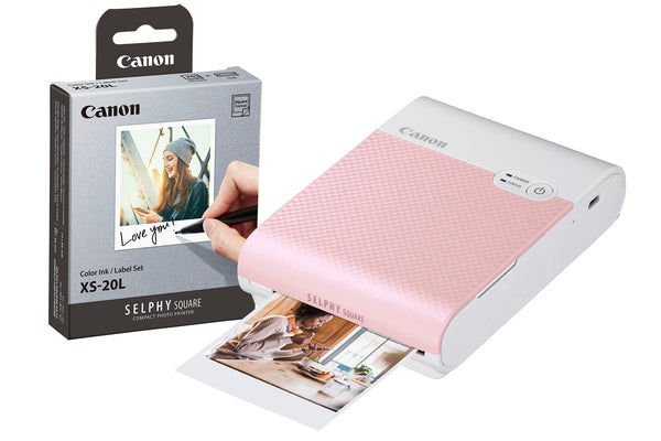 Canon Selphy Square QX10 Wireless Photo Printer including 20 Shots - Pink