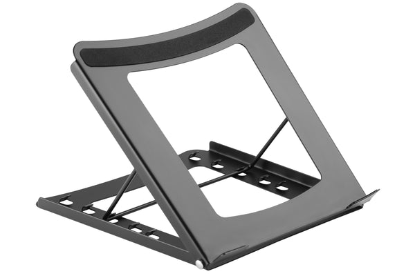 ProperAV Laptop or Tablet Stand 5 Adjustable Settings Steel Construction Black